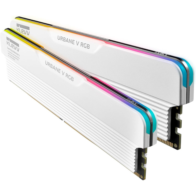 خرید رم KLEVV Urbane V RGB DDR5 - ظرفیت 32 گیگابایت - کیت دوتایی - 6400 مگاهرتز - CL32 - سفید