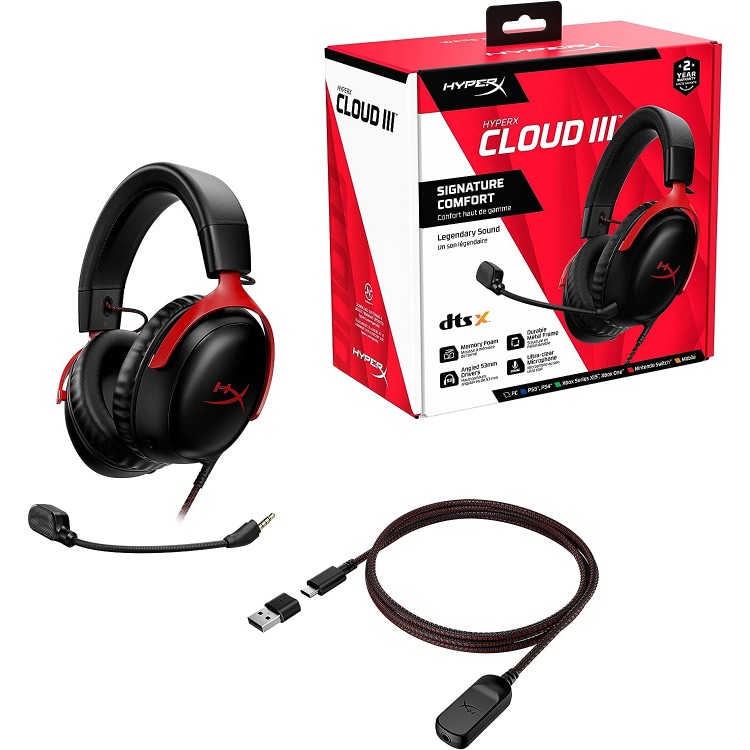 خرید هدست HyperX Cloud III - سیاه/قرمز