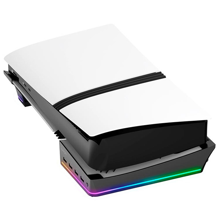 خرید پایه افقی چند منظوره ipega RGB برای PS5 پرو و PS5 اسلیم - سیاه